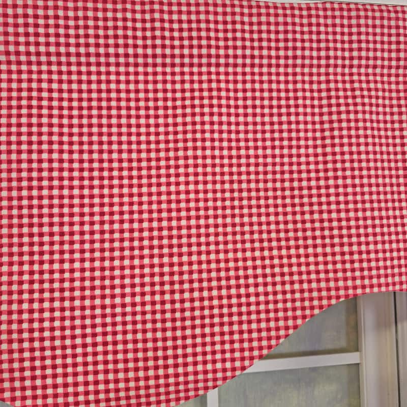 RLF Home Cherry Check Cornice Valance