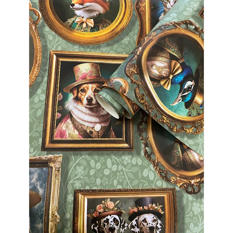 Regal Framed Beasts Non-Pasted Wallpaper – 396in. x 21in. – Covers 56 square feet