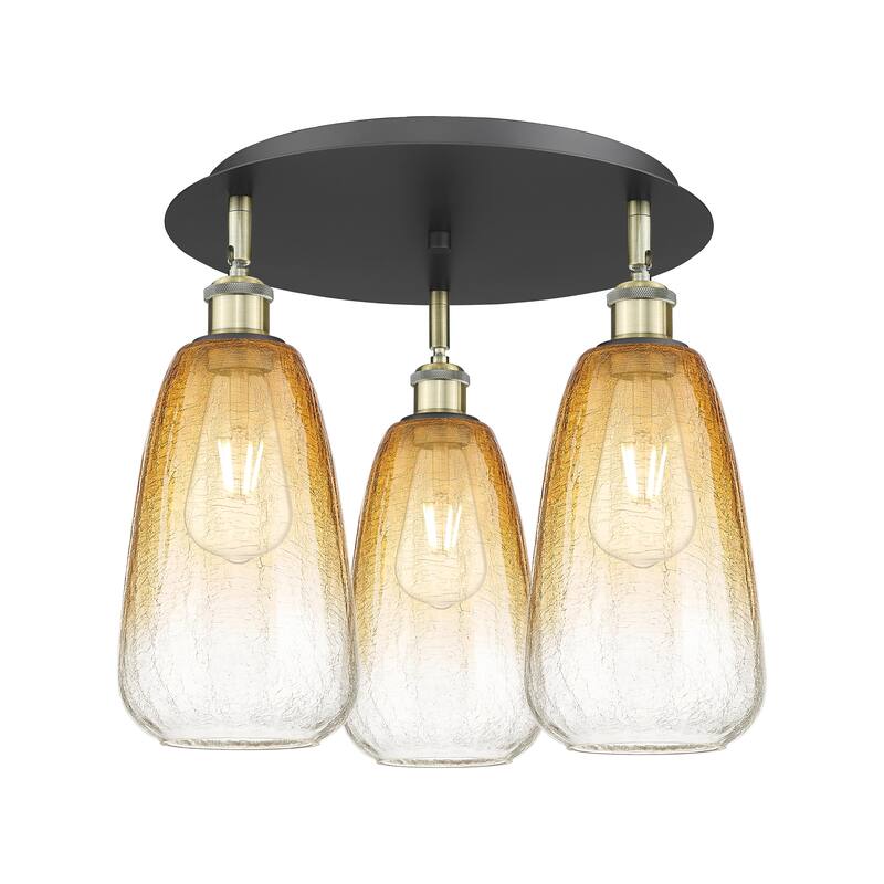 Innovations Lighting Endless Possibilities Ballston - Brookhaven Almond - 3 Light 18" Flush Mount