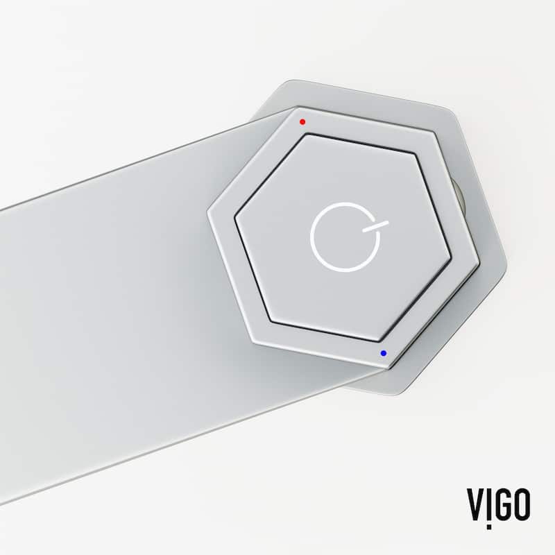 VIGO Nova 8" H Button Operated Single Hole Bathroom Faucet