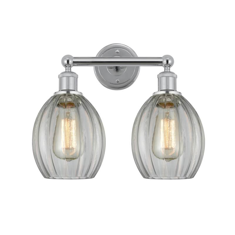 Innovations Lighting 616-2W-13-15 Eaton Vanity Eaton 2 Light 15" Wide - Polished Chrome / Clear