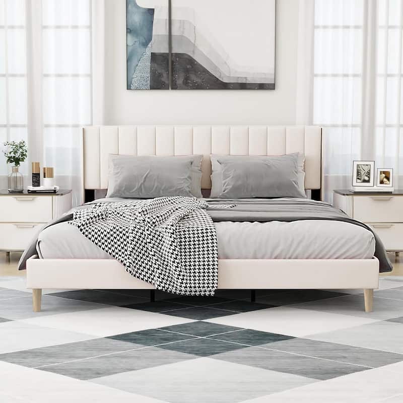 Alazyhome Upholstered Platform Bed Frame