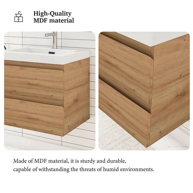 Floating Bathroom Vanity with Resin Top
