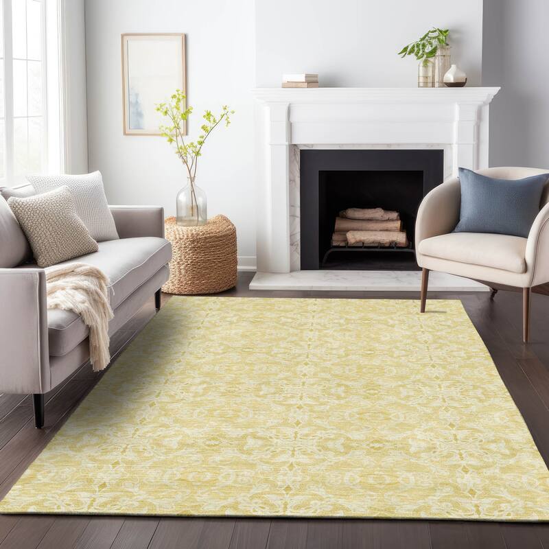 Machine Washable Indoor/ Outdoor Chantille Traditional Medallions Rug