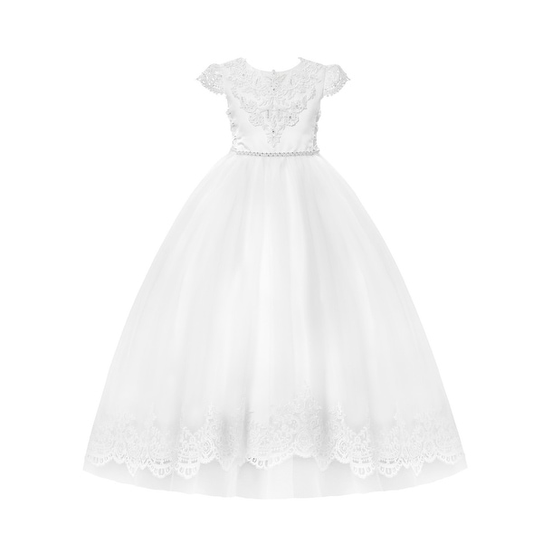cap sleeve communion dress
