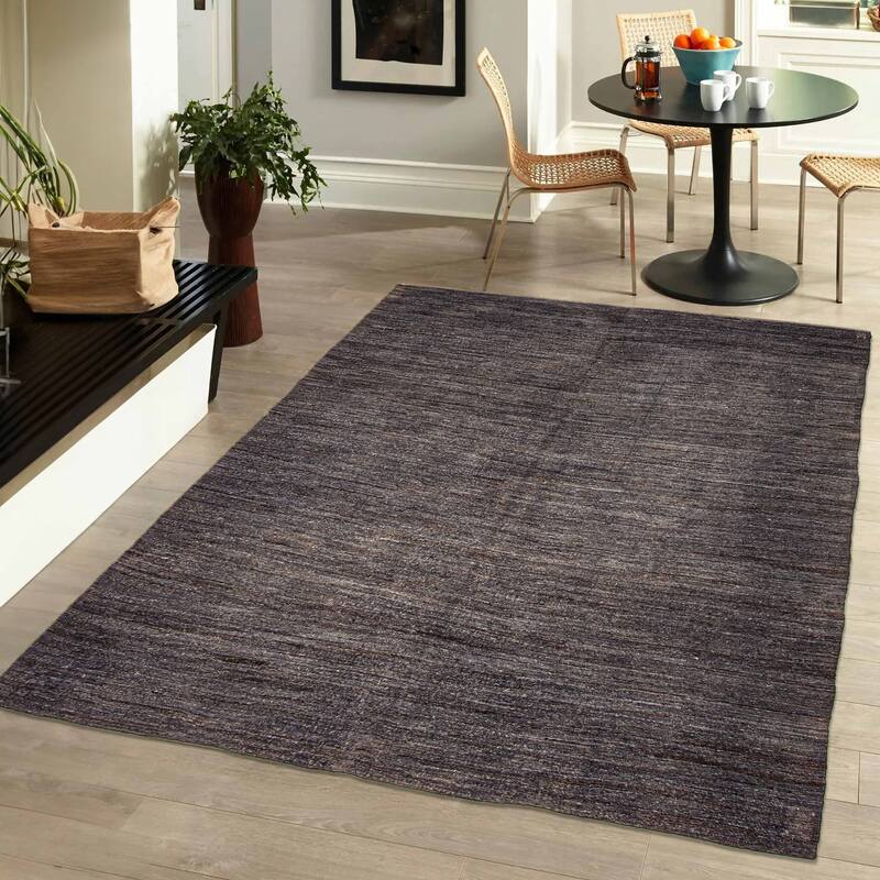 ECARPETGALLERY Flat-Weave Natural Grey Wool Tapestry Kilim - 6'5 x 8'2