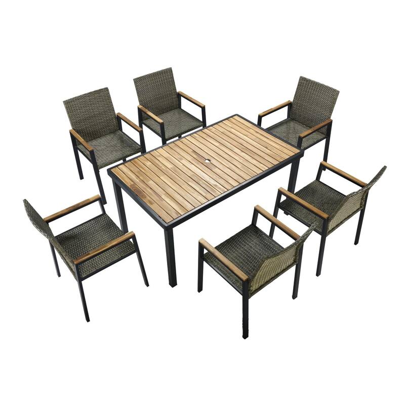 All Weather 7-Piece Patio Dining Table Sets