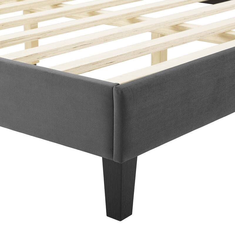 Amber Performance Velvet Twin Platform Bed
