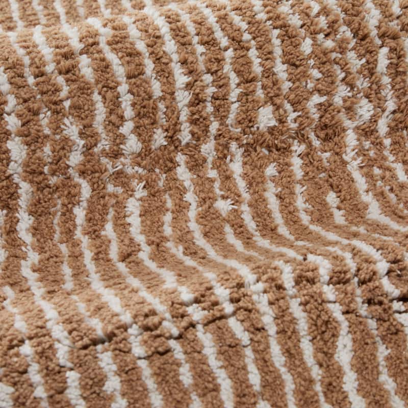 Becky Cameron 100% Cotton Pinstripe Patterned Bath Mat