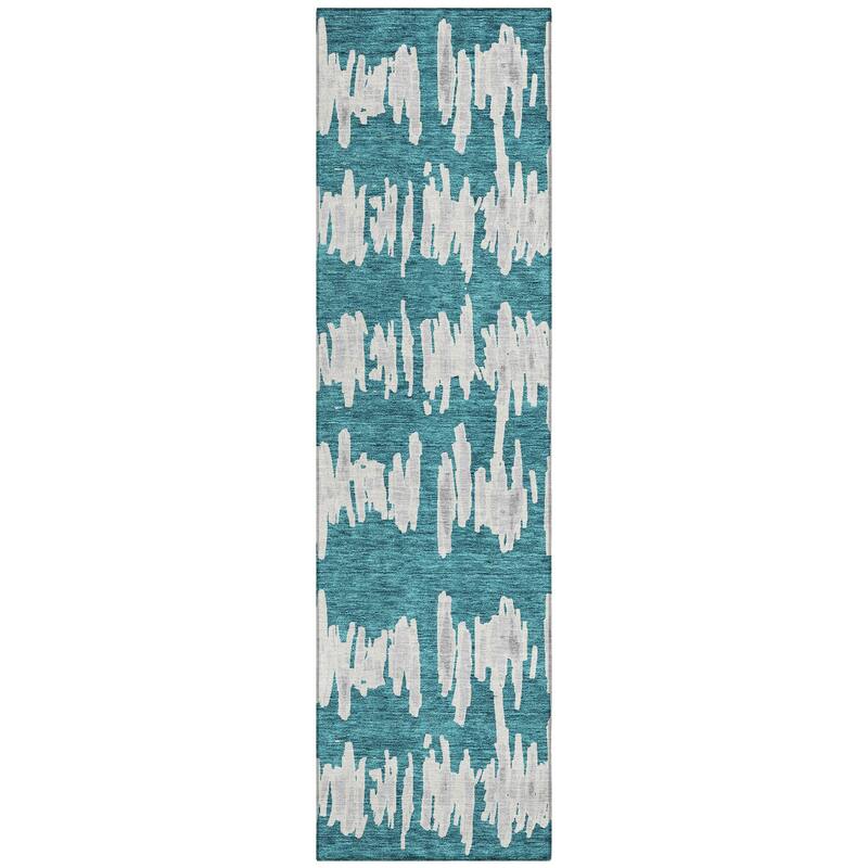 Machine Washable Indoor/ Outdoor Chantille Abstract Contemporary Rug