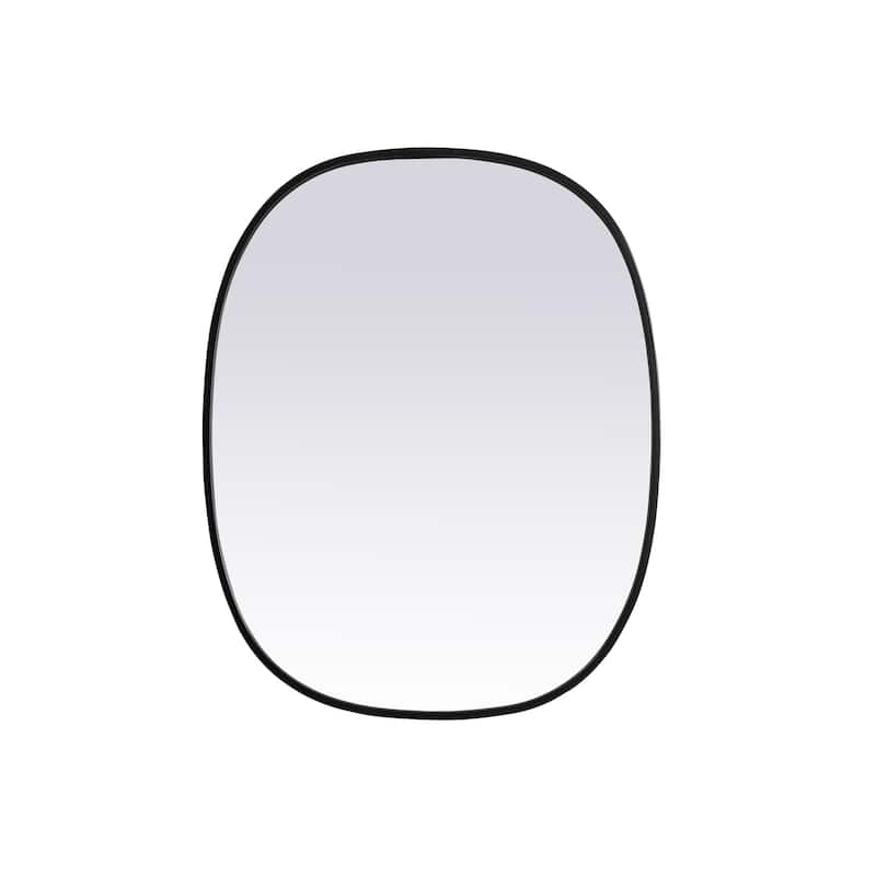 Elegant Lighting MR2B2430 Brynn 24" W x 30" H Modern Oval Bathroom - Black