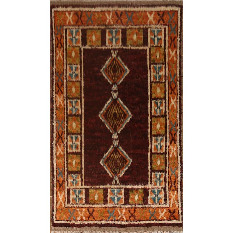 Tribal Geometric Moroccan Berber Area Rug Hand-knotted Wool Carpet - 6'4" x 10'3"