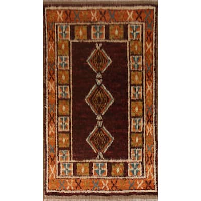 Tribal Geometric Moroccan Berber Area Rug Hand-knotted Wool Carpet - 6'4" x 10'3"