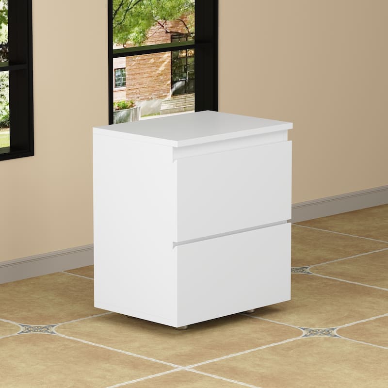 Premium 2-Drawer Nightstand 3 Colors Bedside Table by Kerrogee End Table