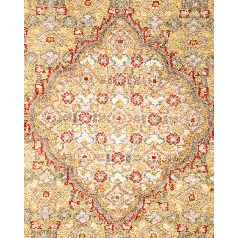 Overton Hand Knotted Wool Vintage Inspired Traditional Mogul Red Area Rug - 8 x 10