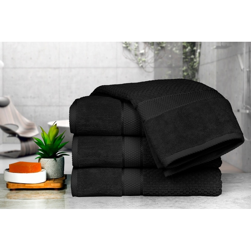 Black Textured Bath Towels Bed Bath Beyond