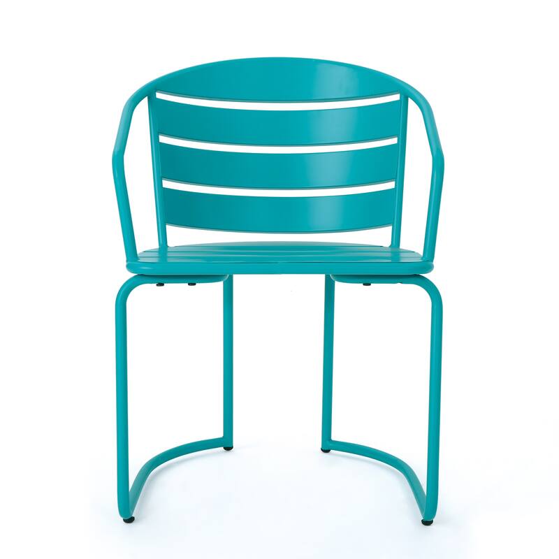 Roomfitters 3-Piece Bistro Set, Outdoor Metal Patio Table and Chairs for Balcony, Garden or Porch