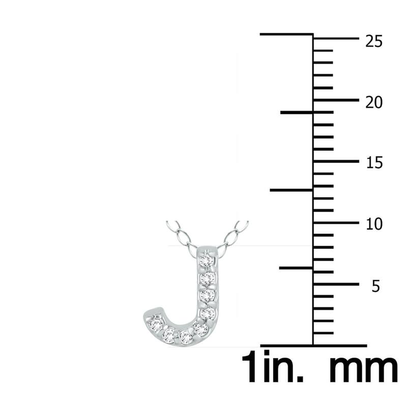 Marquee J Initial Diamond Pendant in 10K White Gold