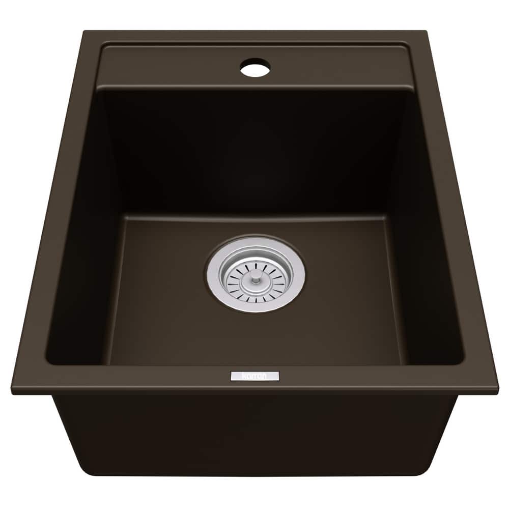 Karran USA QT-825 Quartz Top Mount Sinks 15-3/4" Drop In Single Basin