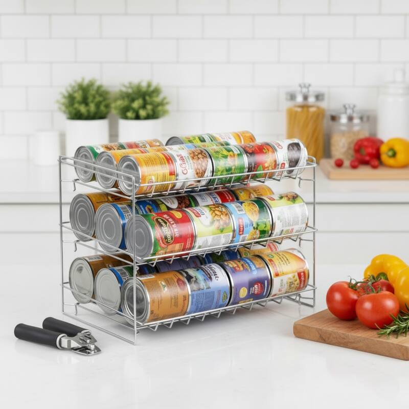 3-Tier Can Organizer and Dispenser - Rack Holds up to 27 Cans - For Kitchen Pantries and Countertops by Classic Cuisine