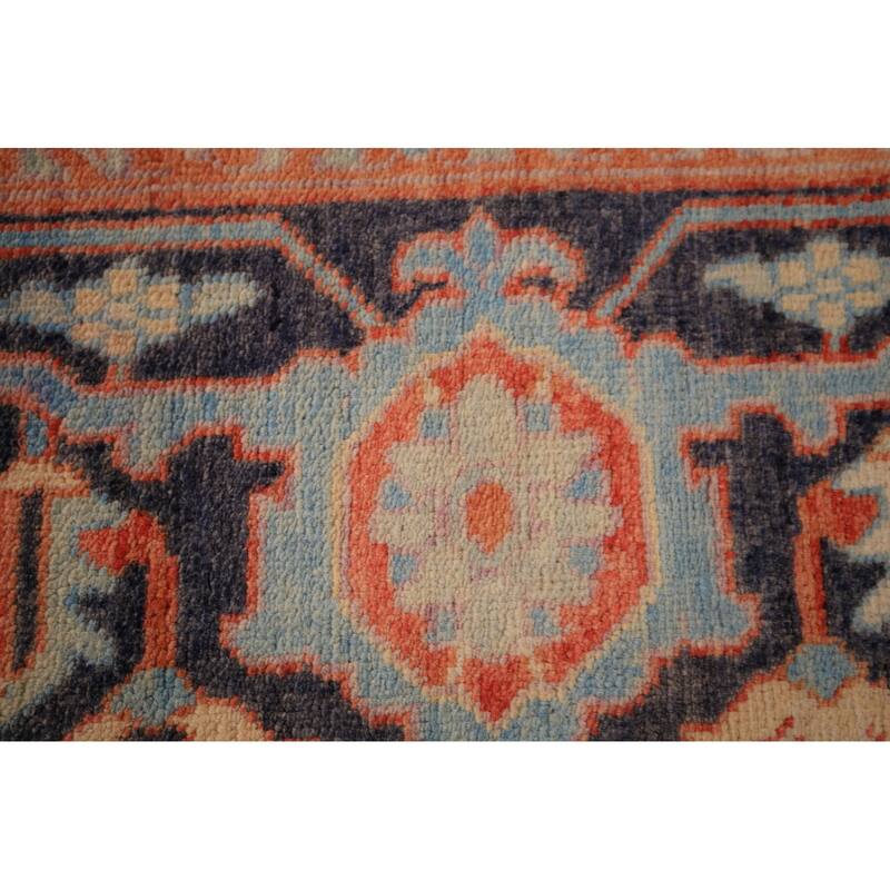 Vegetable Dye Heriz Serapi Area Rug Handmade Oriental Wool Carpet - 9'1" x 12'0"