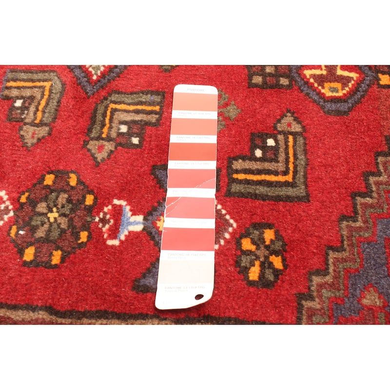 ECARPETGALLERY Hand-knotted Andelz Red Wool Rug - 4'3 x 6'4