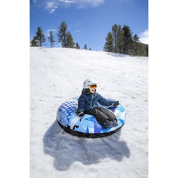 H2OGO! Snow 48 Inch Arctic Rush Inflatable Winter Snow Tube Saucer