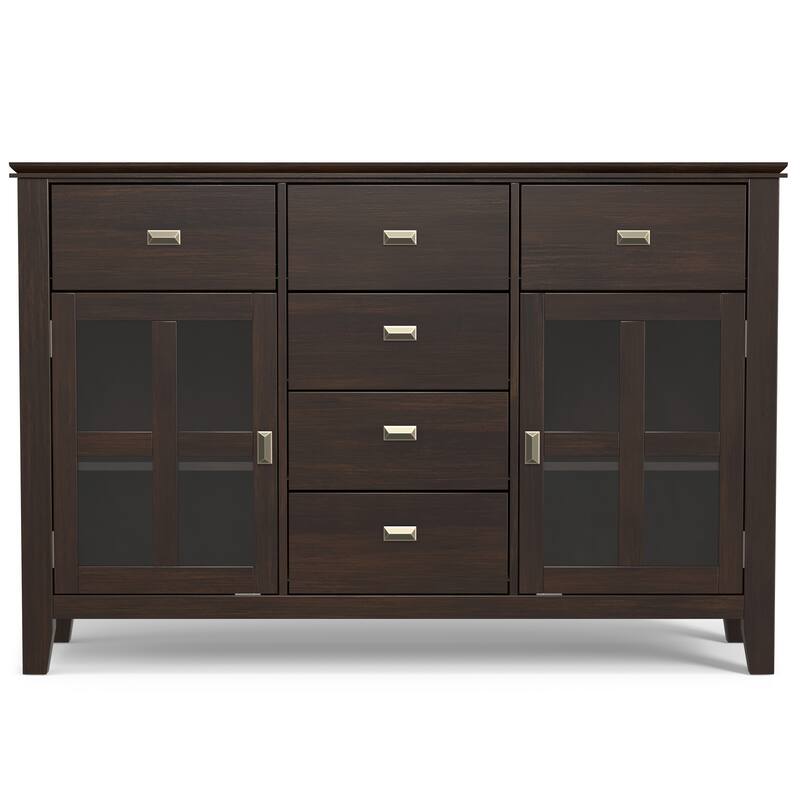 WYNDENHALL Stratford Solid Wood Transitional Sideboard Buffet - 54 inch Wide