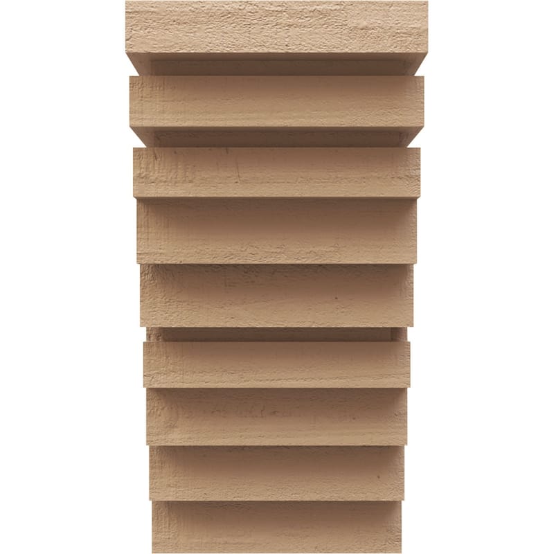 Series 2 Wide Landon Rough Cedar Woodgrain TimberThane Corbel, Primed Tan