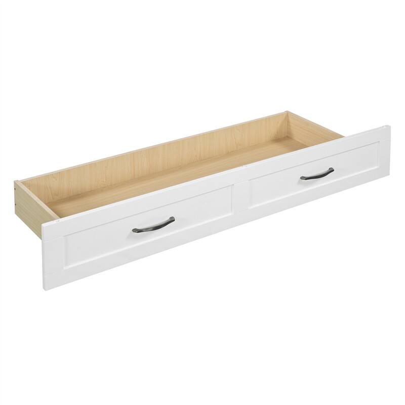 Full/Queen Size Murphy Bed Wall Bed with a Large Drawer, Wooden Space Savig Murphy Cabinet Bed, Folding Murphy Bed Chest