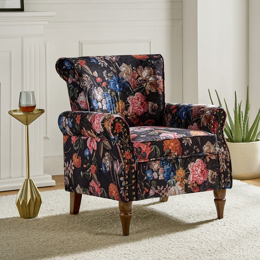 Black floral hot sale chair