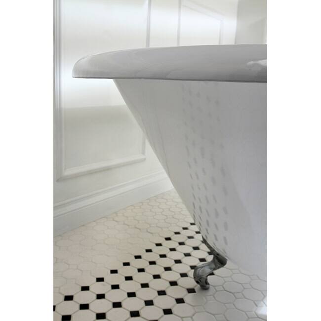 Kingston Brass Aqua Eden 60" Clawfoot Cast Iron Soaking Tub with