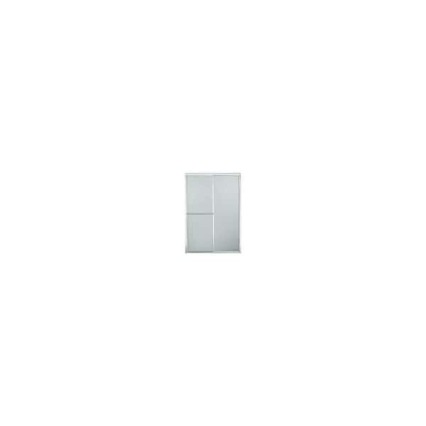Sterling Sp5975 59 59in Wide Sliding Framed Shower Door Silver With Rain Glass Pattern Overstock