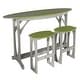 preview thumbnail 36 of 88, Shoreline Surfboard 3-Piece Bar Height Balcony Set Cove Gray/Palm Green