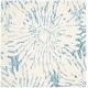 preview thumbnail 30 of 29, SAFAVIEH Handmade Bella Tilda Modern Floral Wool Rug 5' x 5' Square - Dark Blue/Ivory