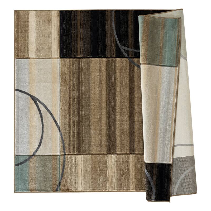 Glamour Brown/Beige Polypropylene Area Rug