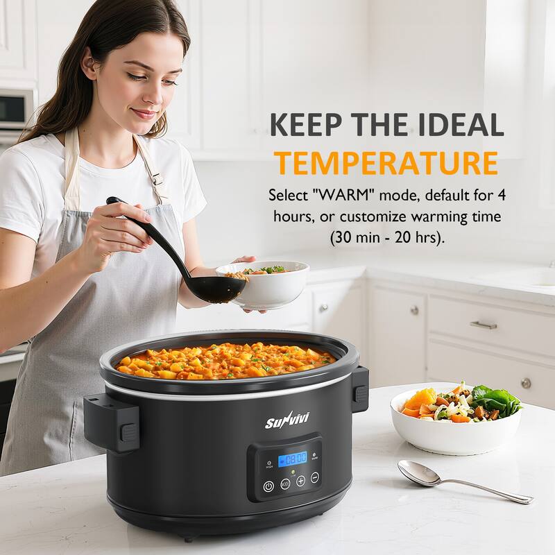 8.5 Quart Programmable Slow Cooker with Locking Lid