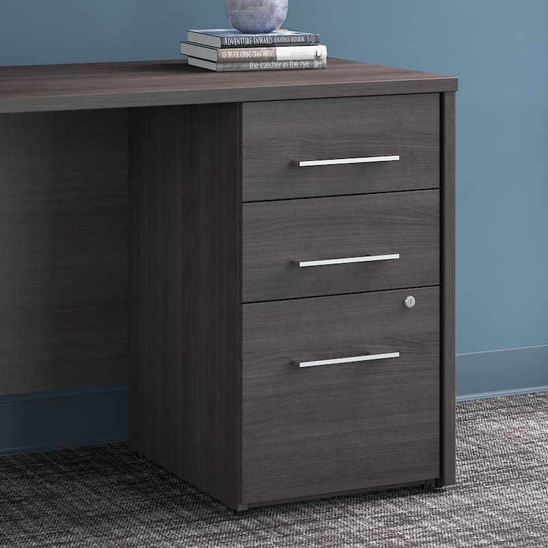 Office 500 3-drawer File Cabinet by Bush Business Furniture - Grey