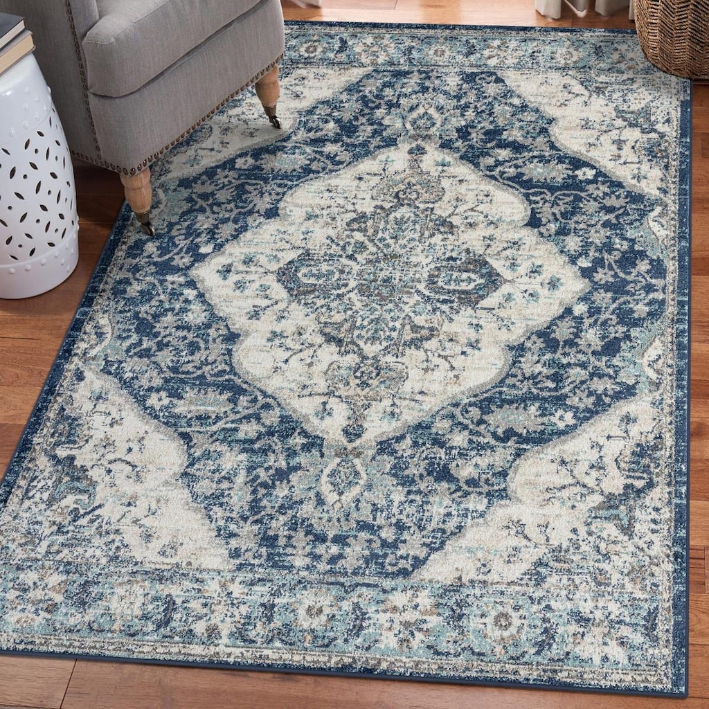Luxe Weavers Vintage Oriental Medallion Area Rug, Indoor Carpet
