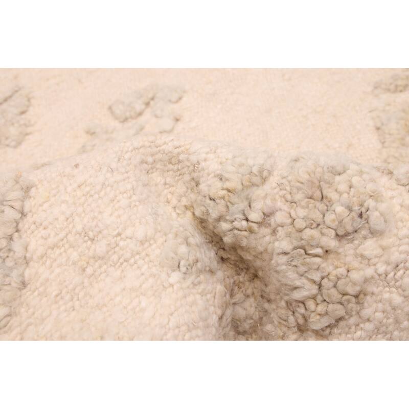 ECARPETGALLERY Hand-knotted Looma Cream Wool Rug - 8'3 x 9'8