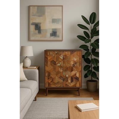 Chevron 2 Door Accent Cabinet
