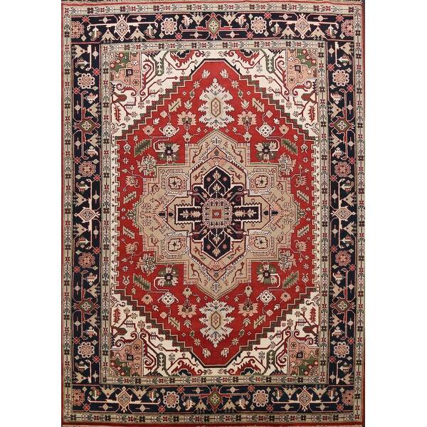 Shop Geometric Heriz Serapi Oriental Dining Room Area Rug Wool Handmade 8 10 X 11 8 On Sale Overstock 31305499