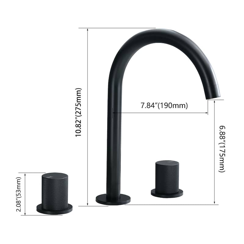 Widespread Double Handle Bathroom Faucet with Swivel Spout