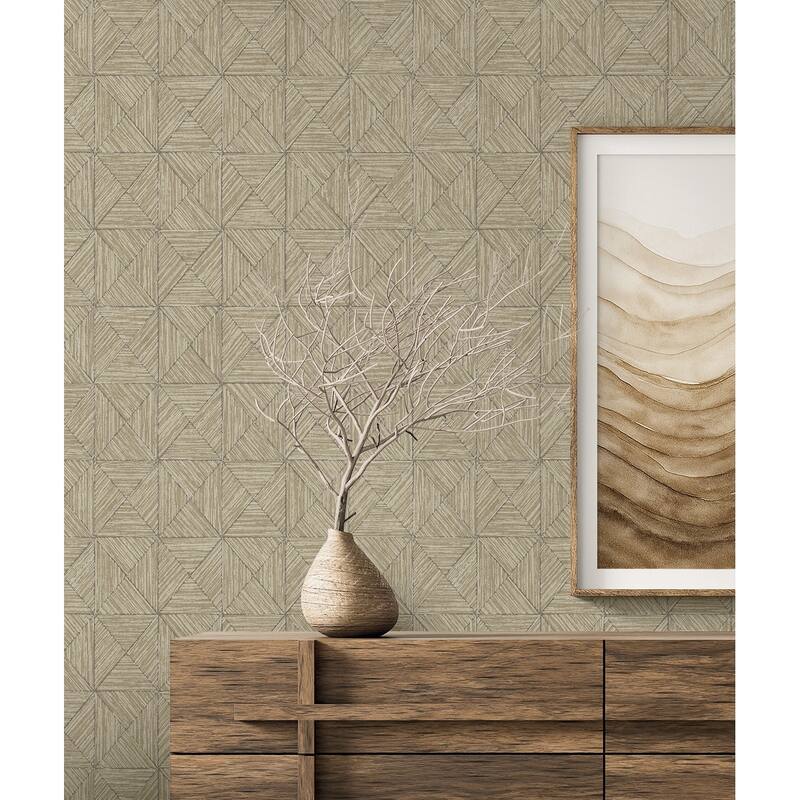 Seabrook Designs Lunoria Geometric Non-Woven Unpasted Wallpaper