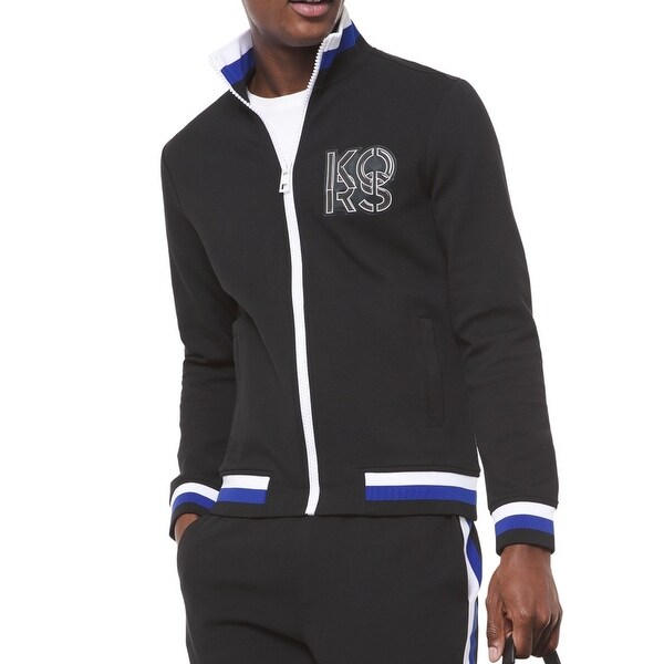 Download Michael Kors Mens Track Jacket Black Size XL Varsity Zip ...