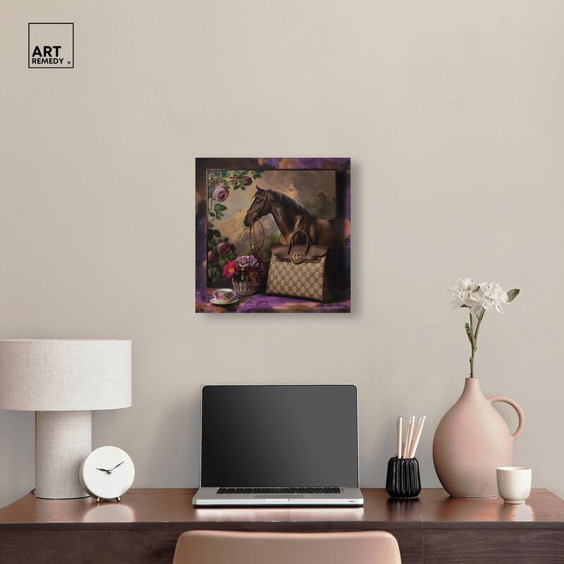 Fanciful Horse Portrait Canvas by Art Remedy, Gallery Wrapped