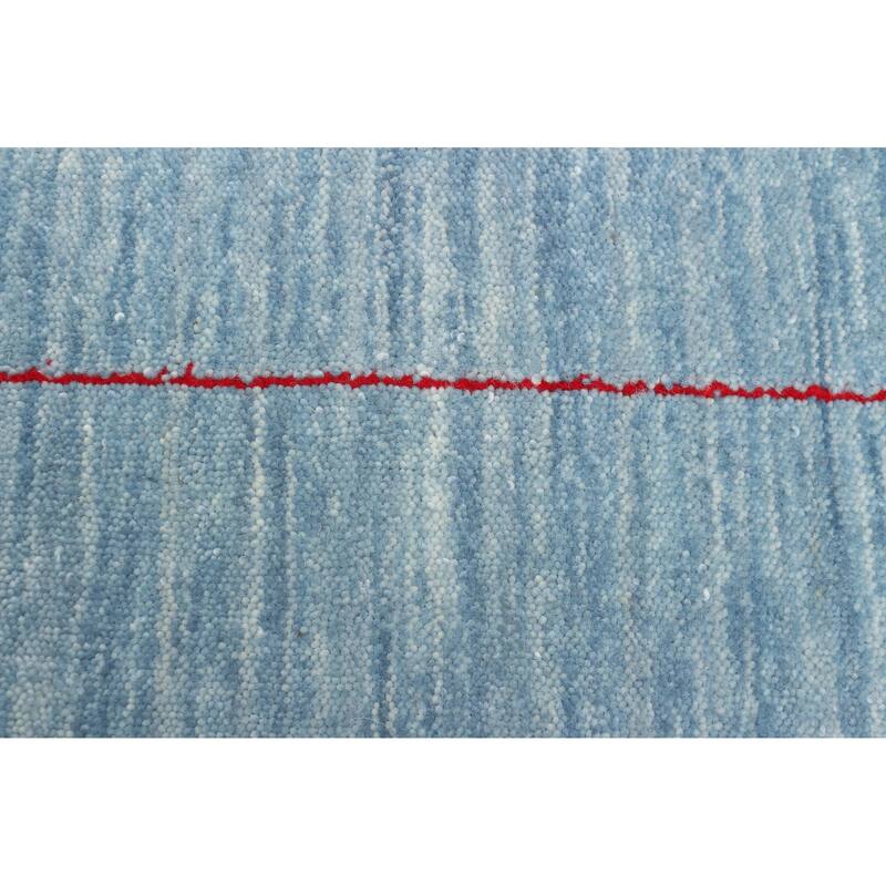ECARPETGALLERY Hand Loomed Kashkuli Gabbeh Sky Blue Wool Rug - 4'1 x 5'9