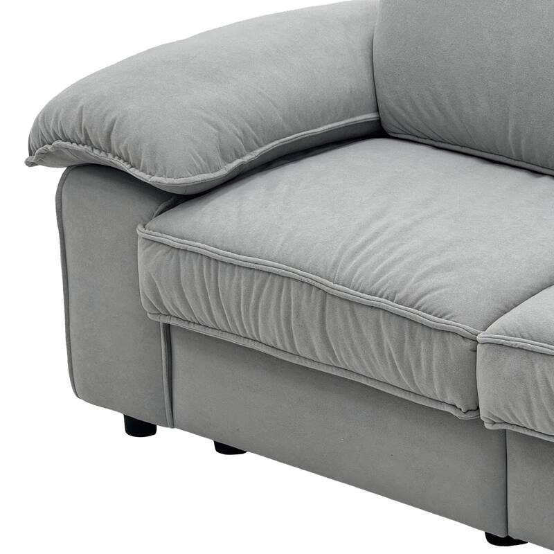 79" Loveseat Sofa Couch with Under-Seat Storage, Elegant 2-Seater Settee with Pillow Top Armrests for Living Room