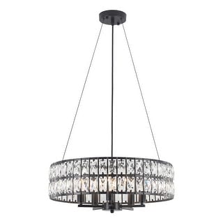 5-Light Candlestick Hanging Linear Chandelier Lighting Crystal Island Chandelier Fixture for Kitchen Island