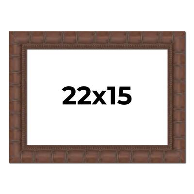 22x15 Frame Pewter Solid Wood Picture Frame Width 1.625 Inches | Interior Frame Depth 0.6875 Inches